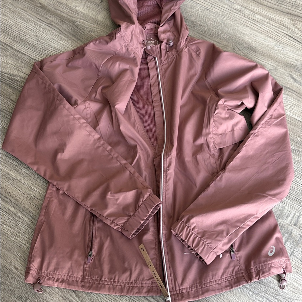 Asics Woven FZ Hooded Run Jacket XS NWT - Picture 11 of 11